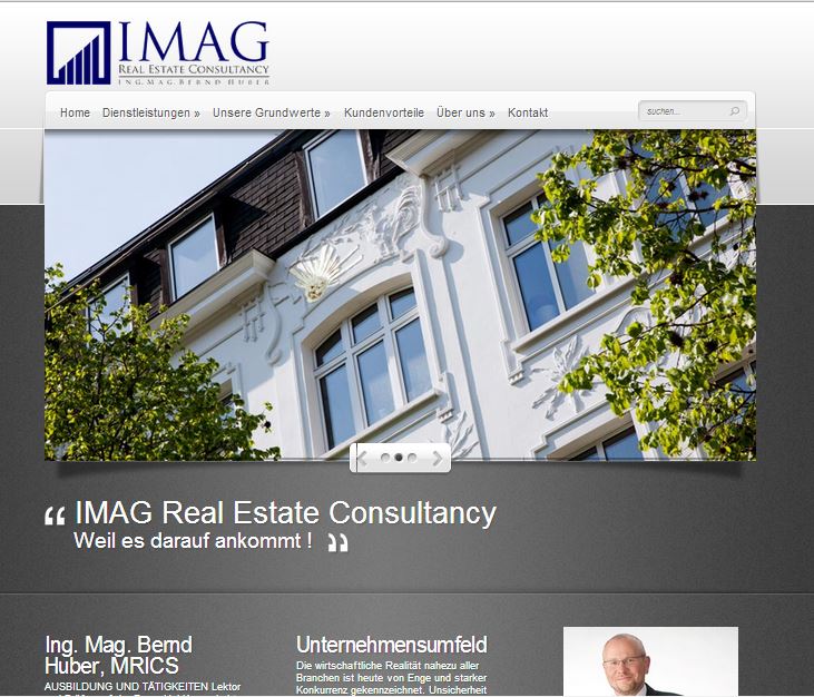 Webdesign erstellen für Immobilien Konsulent in Wien / Mödling