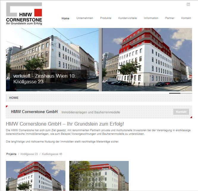 Webdesign für Immobilien Bauherren Homepage in Wien