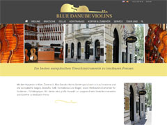 Webdesign und SEO für Blue Danube Violins, Wien