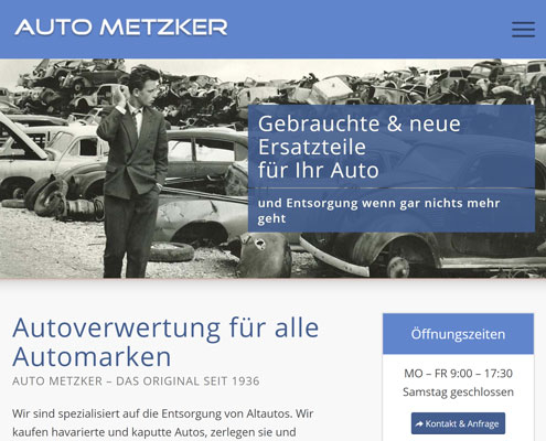 Homepage erstellen lassen - Auto Metzker Vösendorf