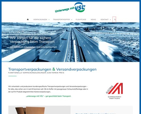 Vsl Neue Firmen Homepage Seo - VSL Verpackung